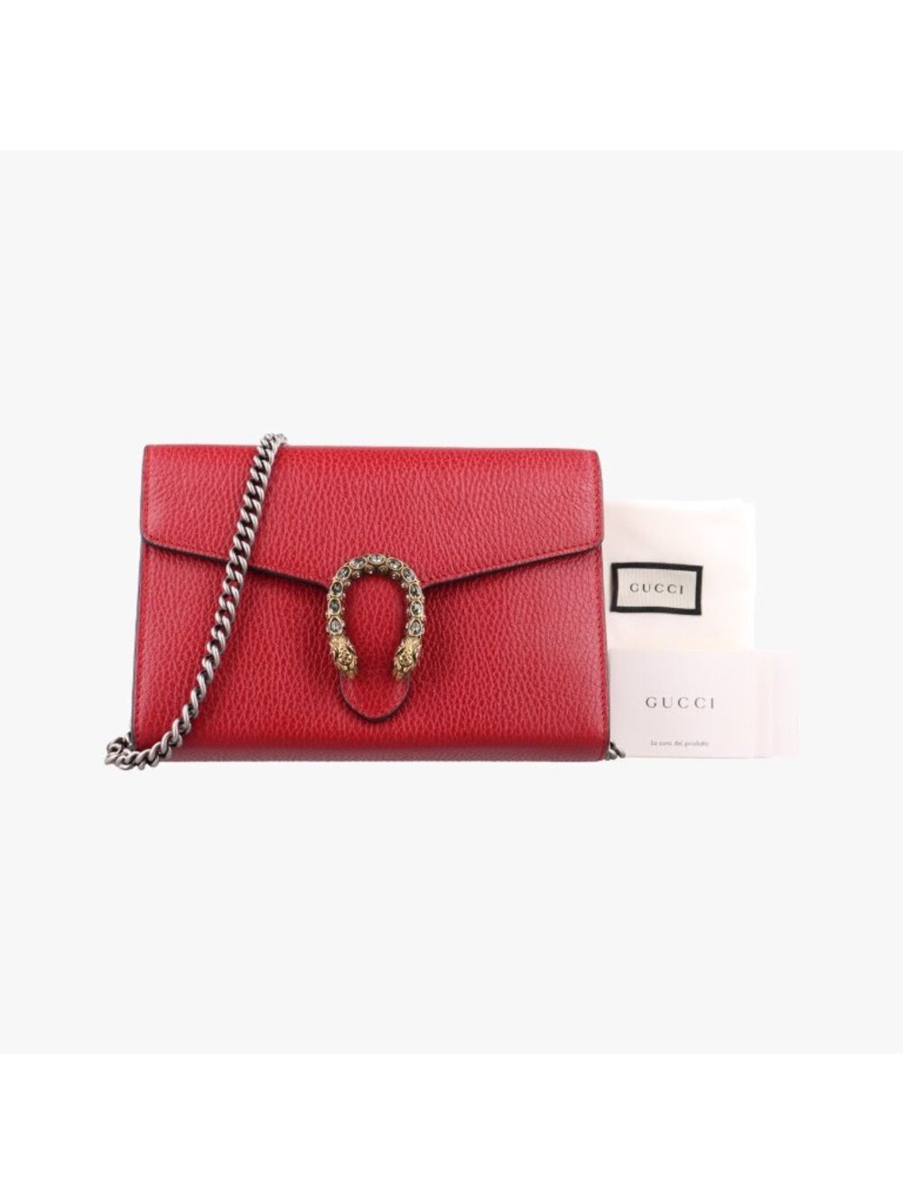 Gucci Dionysus Red Leather Shoulder Bag